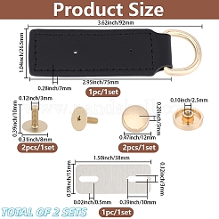 2 Beutel Rechteck Kunstleder Hängeverschlüsse DIY Kit&nbsp;DIY-CY0003-09A