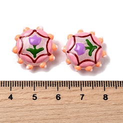 Peinture cuite perles d'émail en verre&nbsp;LAMP-K039-34N