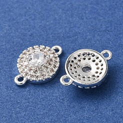 Verbindungsanhänger mit durchsichtigem Zirkonia-Pavé aus Messing&nbsp;CU-CBAEC99-06S