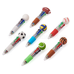 14 penna a sfera sportiva in plastica 4 in 1&nbsp;AJEW-TA0005-82