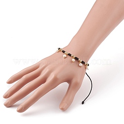 Bracelets tressés en fil de nylon réglable&nbsp;X-BJEW-JB05804-02