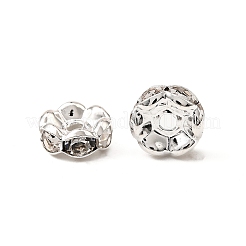 Perline distanziatori strass in ottone&nbsp;X-RB-A014-L8mm-01S-NF