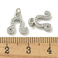 Porte micro ouvrent pendentifs zircone cubique en laiton de placage&nbsp;KK-K386-02D-P