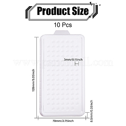 Scatole portaoggetti in plastica rettangolari a 100 foro per gemme sciolte&nbsp;FIND-WH0420-27A