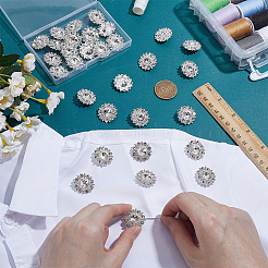 30 Stück Legierungs-Strass-Ösenknöpfe&nbsp;BUTT-HY0001-28
