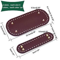 8 stücke 4 farben 2 stil pu leder stricken häkeln taschen boden&nbsp;FIND-PH0004-67