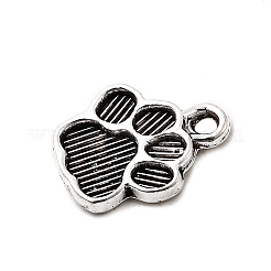 Empreintes de pattes de chien supports Pendentif en alliage d'émail de style tibétain&nbsp;X-TIBEP-R338-30AS-RS