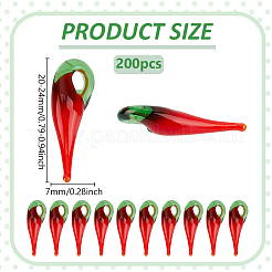 200 Stück handgefertigte Bunte Malerei-Anhänger&nbsp;LAMP-ME0001-01