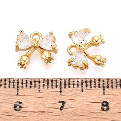 Breloques en laiton avec zircone cubique de micro pave&nbsp;KK-N263-93B-G