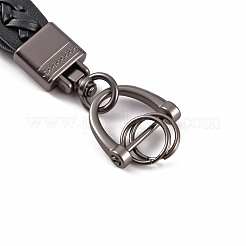 Schlüsselanhänger aus Kunstleder&nbsp;KEYC-WH0004-20B