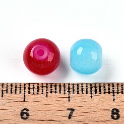 Perles de verre imitation jade peintes à la cuisson&nbsp;DGLA-Q021-8mm-M