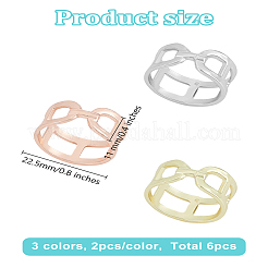 6 Stück Broschen mit Schalclips aus Legierung in 3 Farben.&nbsp;AJEW-LP0002-19