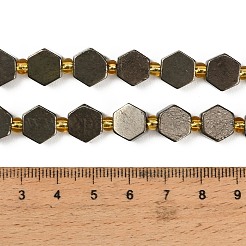 Stränge aus natürlichen Goldpyritperlen&nbsp;G-F833-B17-01