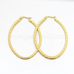 Orecchini a cerchio in acciaio inossidabile 304 misto&nbsp;EJEW-P066-48G
