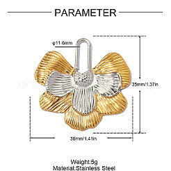 Zweifarbige Anhänger aus Edelstahl 304&nbsp;STAS-OY014-44GP