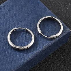 Pendientes de aro de acero inoxidable 201&nbsp;LS-EJEW-P304-15A-P