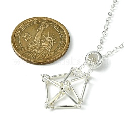 Porta pietre preziose intrecciato in macramè in acciaio inossidabile 304&nbsp;NJEW-JN04468-03