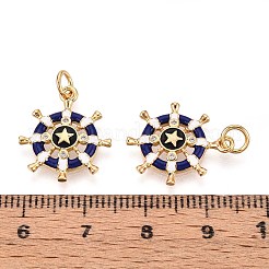Pendentifs avec zircon cubiques à micro-pavés en laiton&nbsp;KK-N277-03G