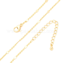 1 mm Messing-Kabelkette Halskette für Frauen und Männer&nbsp;KK-P302-02G