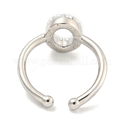 Offene Manschettenringe aus Messing mit Rack-Beschichtung für Damen&nbsp;RJEW-F162-01P-O