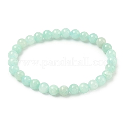 Bracciale elasticizzato in giada gialla naturale&nbsp;BJEW-P209-26-6mm