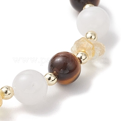 Stretch-Armbänder aus natürlichen Citrin-&nbsp;BJEW-JB13186