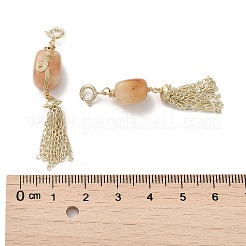 Décorations pendentif en aventurine rouge naturelle&nbsp;G-M409-17G