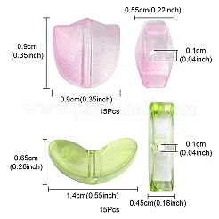30 Stück 2 transparente Glasperlen&nbsp;GLAA-YW0001-85