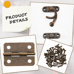 4 Stück Zinklegierung Holzkistenverschluss&nbsp;DIY-CL0001-35