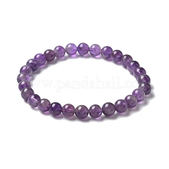 Braccialetti naturali ametista di stirata del branello&nbsp;X-BJEW-K212-A-034
