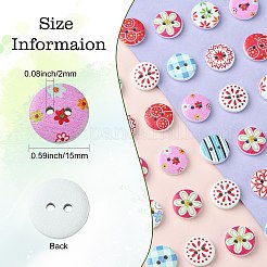 Boutons en bois&nbsp;DIY-CJC0006-08