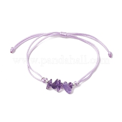Bracciali intrecciati regolabili con pietre preziose naturali e sintetiche per le donne&nbsp;BJEW-JB11531