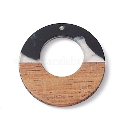 Pendentifs en résine nacrée et bois de noyer&nbsp;WOOD-C016-01F