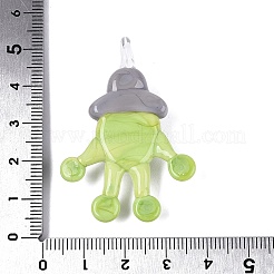 Manuelle Bunte Malerei Anhänger & Charms&nbsp;LAMP-N034-21C