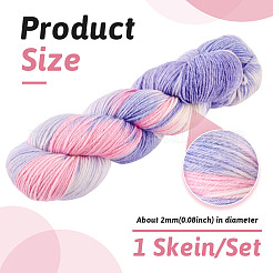 1 écheveau de fil teint en segments arc-en-ciel 80 % laine 20 % fibre acrylique&nbsp;OCOR-TA0003-02C