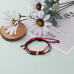 Unisex verstellbare Nylonfaden geflochtene Perlen Armbänder Sets&nbsp;BJEW-JB05832