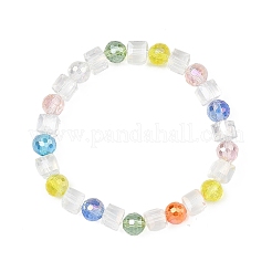 Galvanisierte Stretch-Armbänder mit Glasperlen für Damen&nbsp;BJEW-JB13749