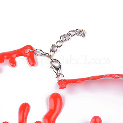 Bluthalsband aus Kunststoff für Damen&nbsp;NJEW-K245-026B
