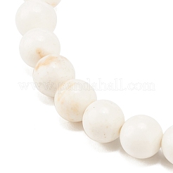 Bracelet extensible en perles de turquoise synthétique (teint)&nbsp;BJEW-JB08287-02