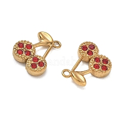 Colgantes de rhinestone de acero inoxidable 304&nbsp;RB-CBAC830-02G