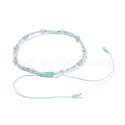Bracciali con perline intrecciati con filo di nylon regolabile&nbsp;BJEW-JB04376-05