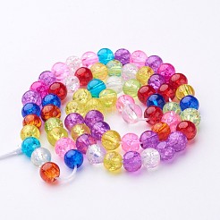 Chapelets de perles en verre craquelé&nbsp;GGM002