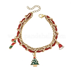 Braccialetti a un filo con ciondolo a forma di bastoncino di zucchero&nbsp;BJEW-TA00763
