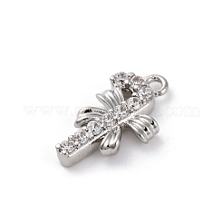 Pendentifs en laiton micro pavé de zircones cubiques de la série Noël&nbsp;KK-Q010-01P-02