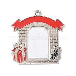 Décorations de pendentif en alliage vierge de sublimation sur le thème de noël&nbsp;DIY-L070-01C