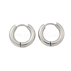 Pendientes de aro huggie de acero inoxidable 304 resistentes al deslustre&nbsp;X-EJEW-F111-16mm-P