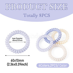 8 accessorio per capelli in plastica di 4 colori&nbsp;OHAR-TADJ0001-01