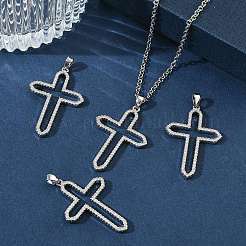 Pendentifs en laiton Shegrace sertis de micro-pavés de zircone cubique&nbsp;XGRQ3D297-484P