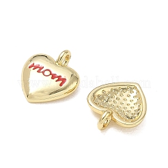 Pendentifs en laiton et émail pour la fête des mères&nbsp;KK-CBA9234-06G-01
