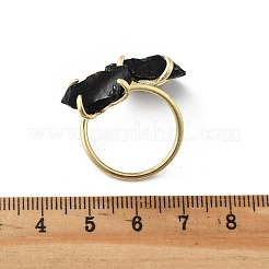 Bagues manchette en obsidienne naturelle&nbsp;RJEW-B122-02G-05
